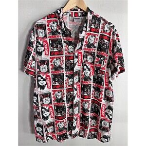 Chucky Child’s Play Horror Movie Graphic Camp Shirt Button Up Men’s Large
